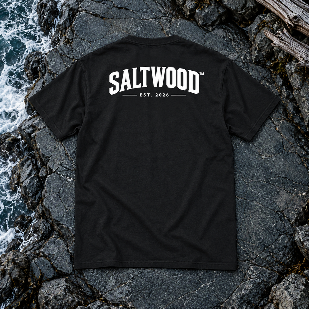 Pinewave Tee Black | White