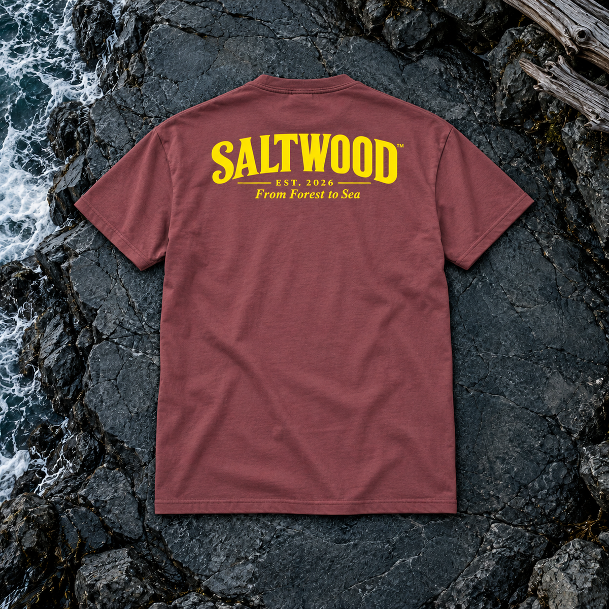 Pinewave Tee Redwood | Yellow