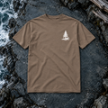 Pinewave Tee Brown | White