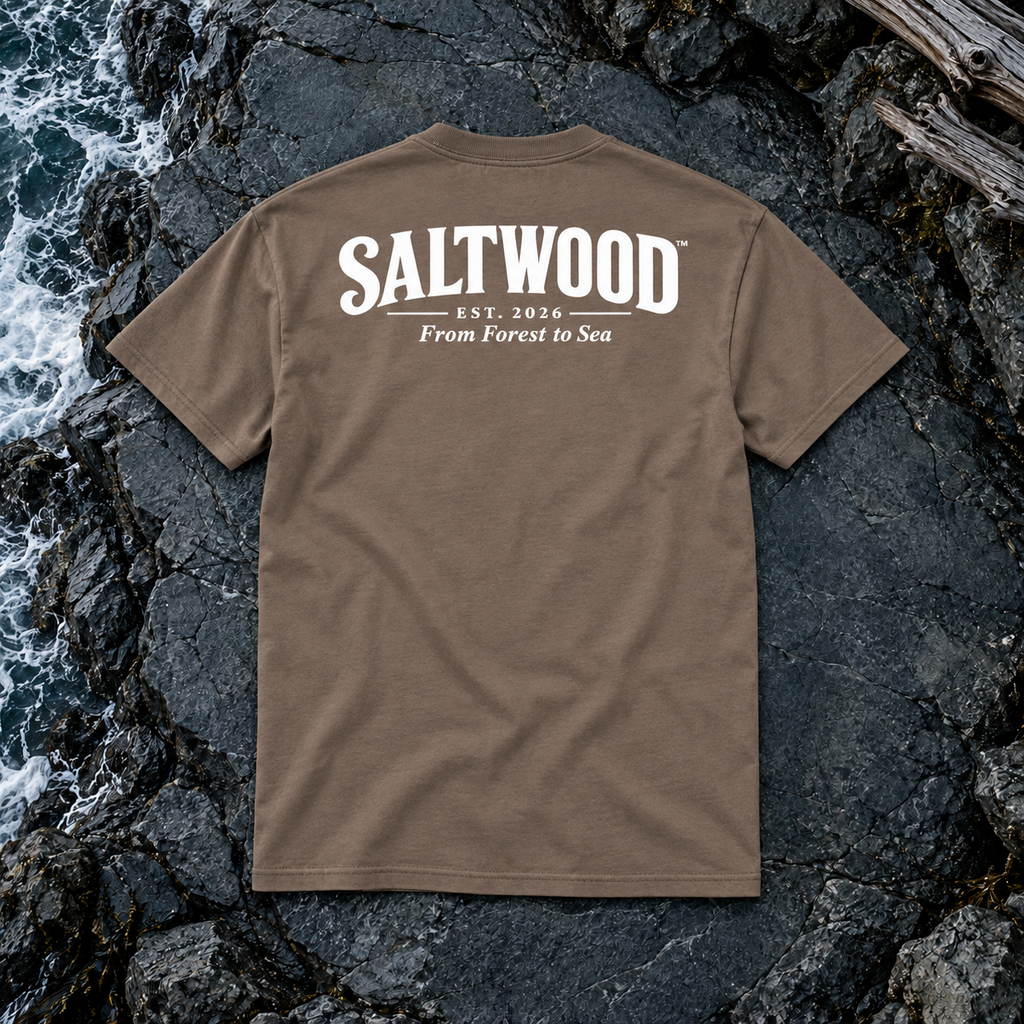 Pinewave Tee Brown | White